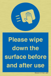 Please wipe down the surface before and after use